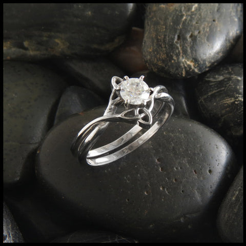 Celtic Engagement Ring with Diamond