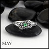 May Birthstone flower ring