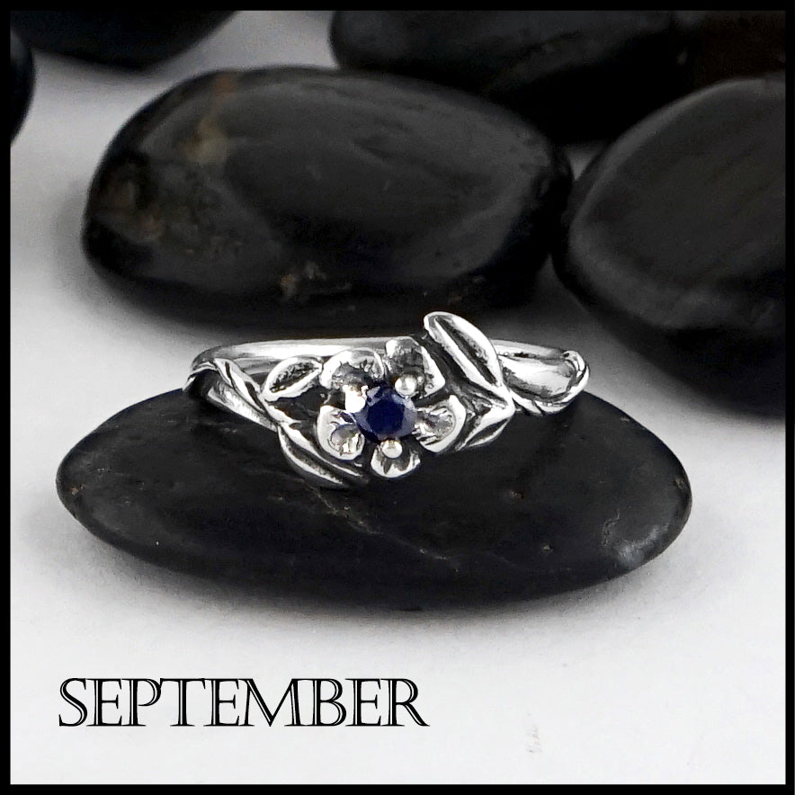 September Birthstone flower ring