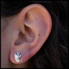 Ghost Post Earrings in Silver