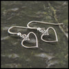 Colleen's Heart Drop Earrings Side View