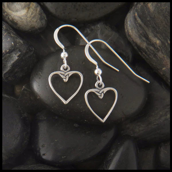 Colleen's Heart Drop Earrings Top View