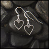 Colleen's Heart Drop Earrings Top View