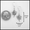 Earrings: Length 22mm 7/8" width 13mm 1/2"