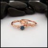 Separation View engagement ring and shadow chevron band