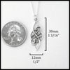Pendant: Length 30mm 1 3/16" width 12mm 1/2"