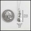 Large Pendant: Length 21mm 13/16" width 9mm 3/8"