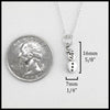 Small Pendant: 16mm 5/8" width 7mm 1/4"
