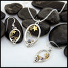 Tanzanite Pendant and Earring Set in Sterling Silver and 14K/18K gold 