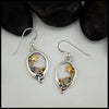 Tanzanite Earrings Set in Sterling Silver and 14K/18K gold 