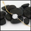 Two Tone Sunflower Chain Bracelet in 14K Gold