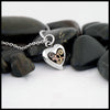 Dainty Celtic Heart Pendant with Garnet