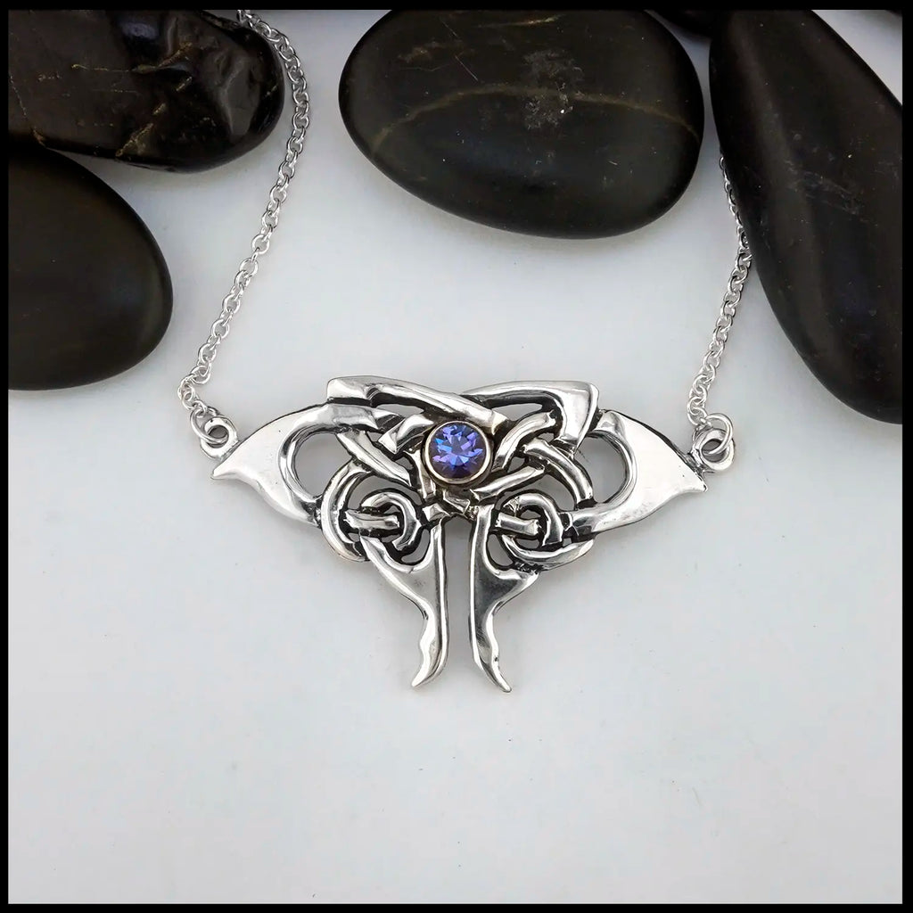 Alexandrite Moth Pendant