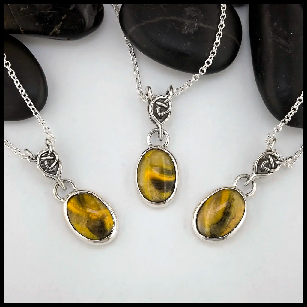 Bumblebee Jasper Pendants set in Sterling Silver