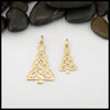 Celtic Christmas Tree Pendant in Gold