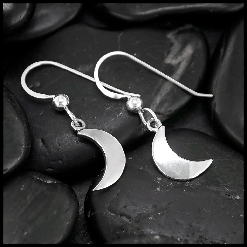 Crescent Moon Drop Earrings
