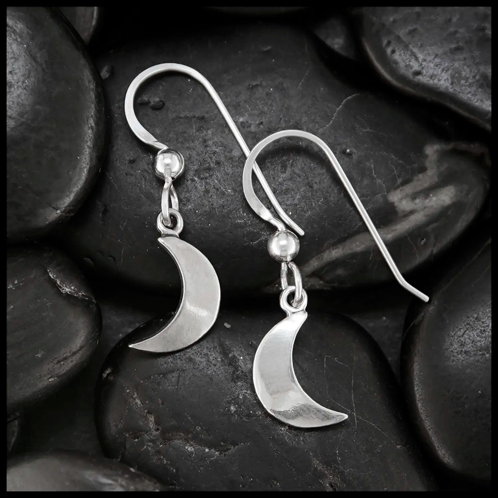 Crescent Moon Drop Earrings