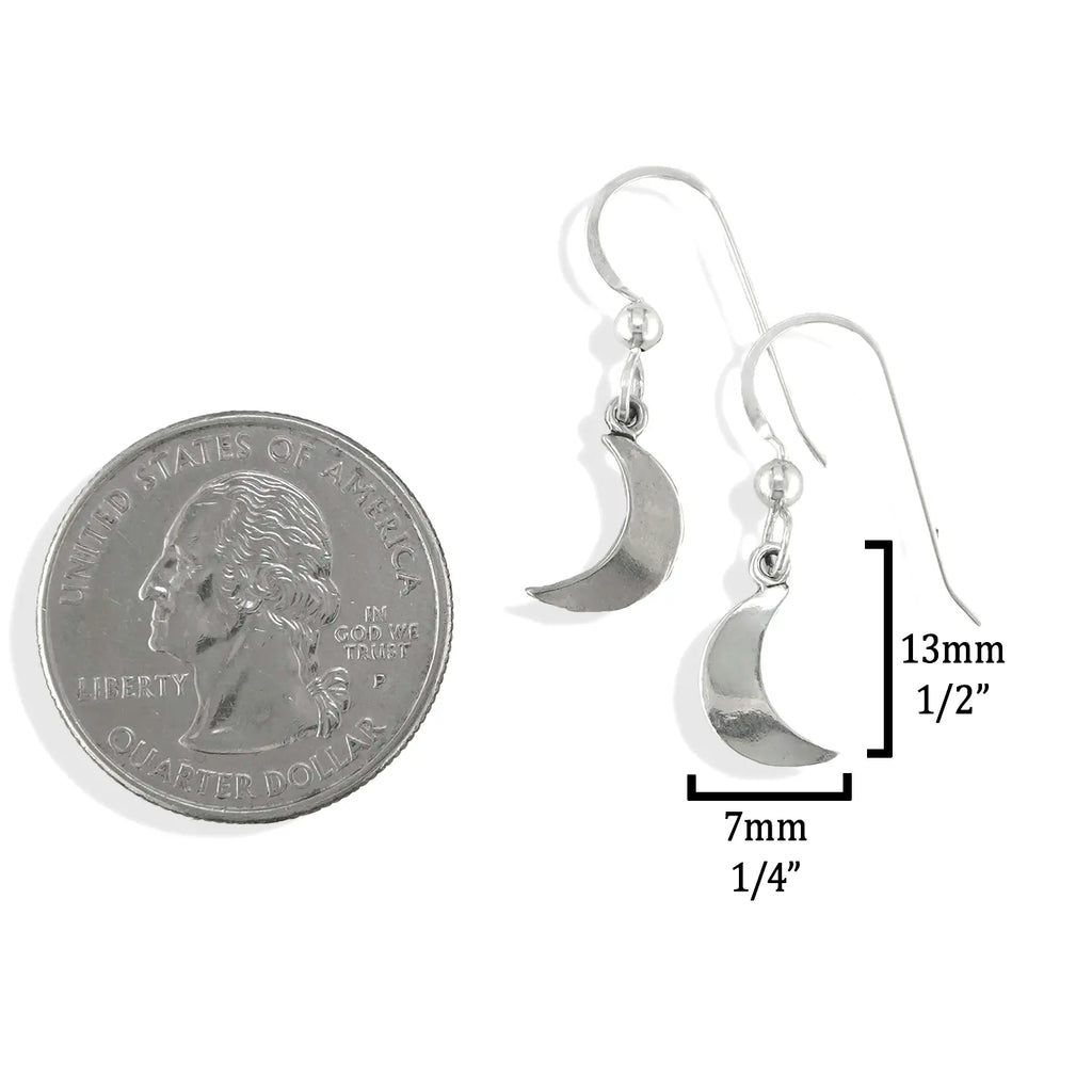 Crescent Moon Drop Earrings