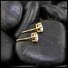 1/2 Carat Lab Grown Diamond Post Earrings in 14K Yellow Gold