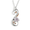 Custom Rose Quartz Flourish Pendant