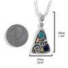Custom Blue Topaz and Lapis Pendant