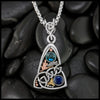 Custom Blue Topaz and Lapis Pendant