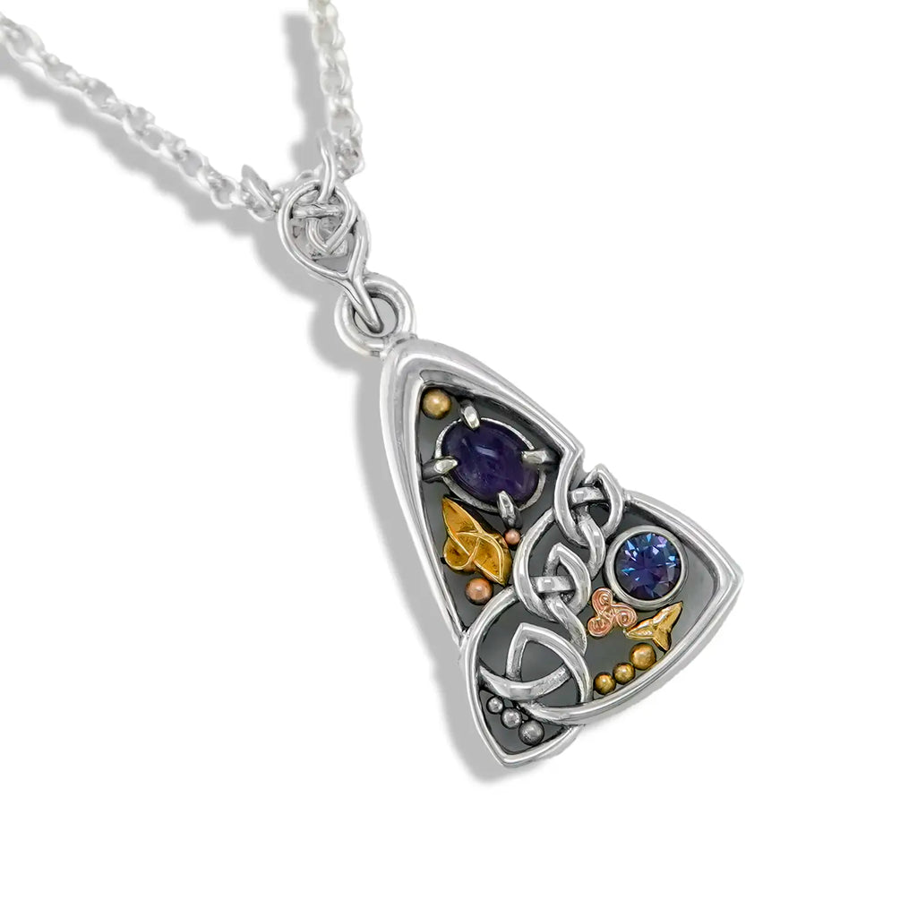 Custom Alexandrite and Amethyst Pendant