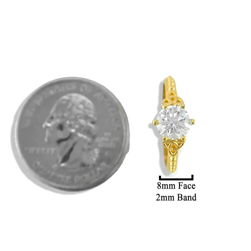Trinity Knot Lab Diamond Ring with 1 Carat Lab Created Diamond