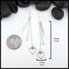 Colleen's Heart Chained Drop Earrings in Sterling Silver
67mm x 11mm