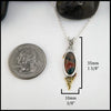 Moss Agate Pendant in Sterling Silver and 18K Gold 
345mm x 10mm