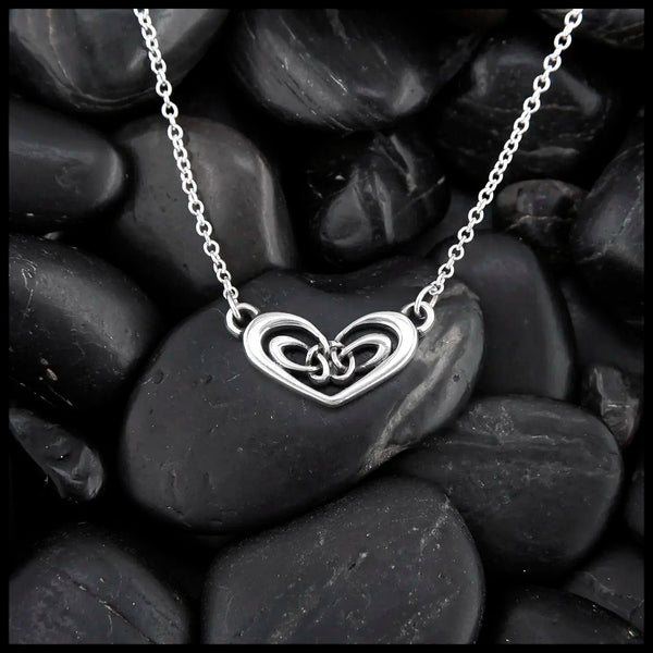 Gossamer Heart Necklace in Sterling Silver