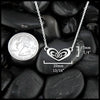 Gossamer Heart Necklace in Sterling Silver
20mm x 7mm