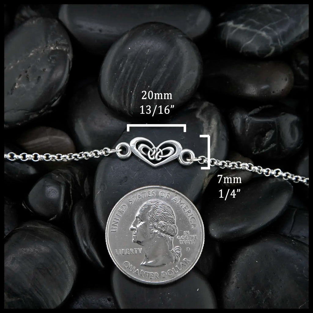 Gossamer Heart Chain Bracelet in Sterling Silver
20mm x 7mm