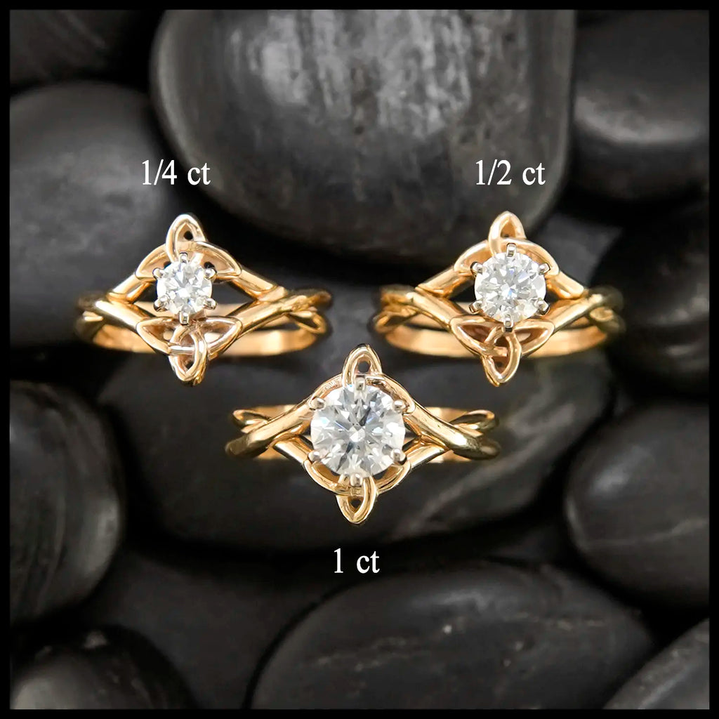Interlocking Wedding Set with Diamond