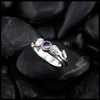 Rose Band with Pink Gemstone in Sterling Silver