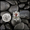 Custom Signet Cigar Band with Garnet
16mm Face