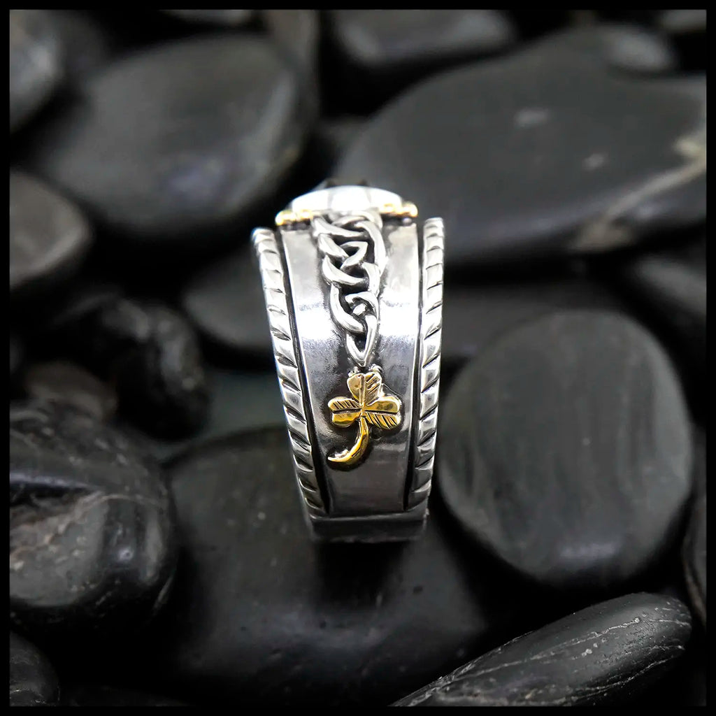 Custom Signet Cigar Band with Garnet