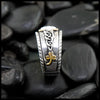 Custom Signet Cigar Band with Garnet
