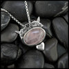 Rose quartz pendant in Sterling Silver