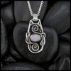 White Opal Pendant in Sterling Silver