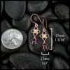 Purple garnet and Diamond Starlight Drop Earrings in 14K Rose Gold
27mm x 12mm