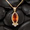 Custom Citrine and Diamond Pendant