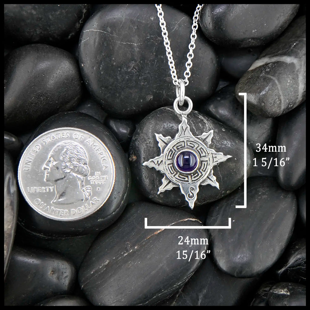 Celtic Waypoint Compass Pendants in Sterling Silver
34mm x 24mm