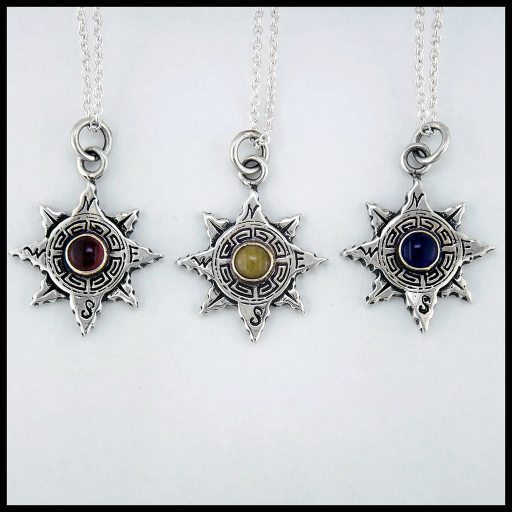 Celtic Waypoint Compass Pendants in Sterling Silver