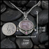 Rose Quartz and Pink tourmaline custom Pendant in Sterling silver and 18K gold