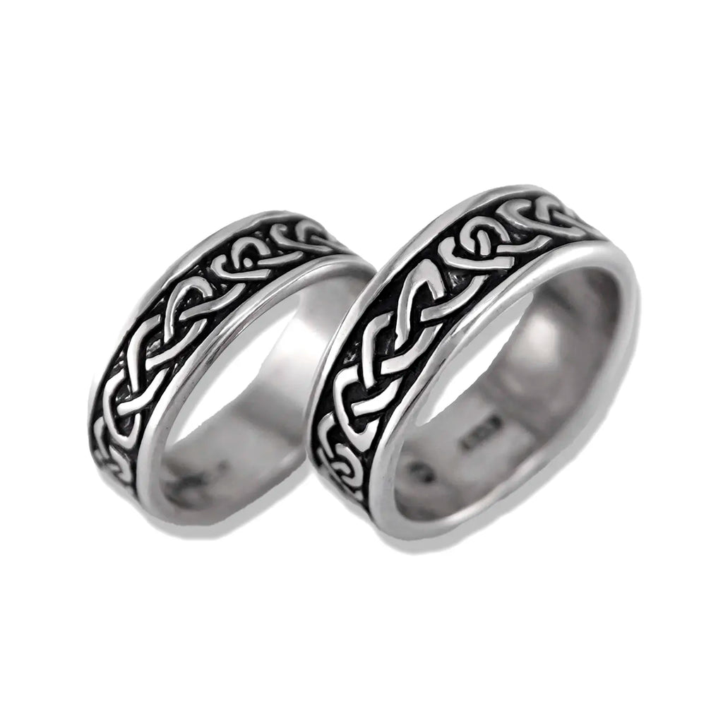 Celtic Heart Knot Band in Silver