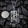 Twin Tulip Pendant in Sterling Silver and 14K Rose gold with Peridot and 18K Yellow Gold Beads