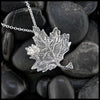 Trinity Knot Maple Leaf Pendant in Sterling Silver