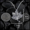 Trinity Knot Maple Leaf Pendant in Sterling Silver
36mm x 32mm
