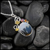 Shazar Agate Maple Syrup Pendant in Sterling Silver, 22K gold, and 18K Gold with citrines